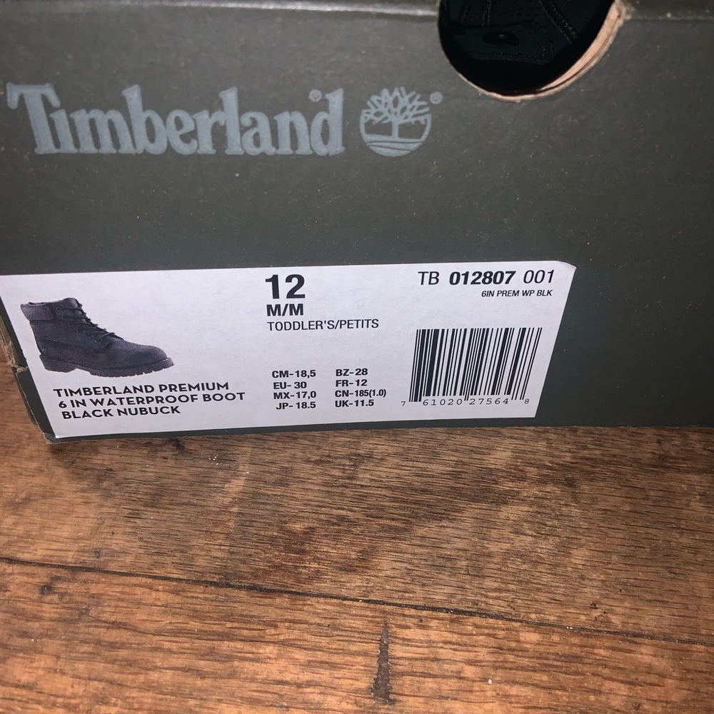 Kids Black Timberlands